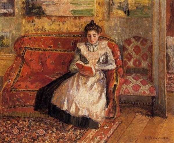 까미유 피사로의 딸 잔느의 독서하는 모습, Jeanne Reading, 1899