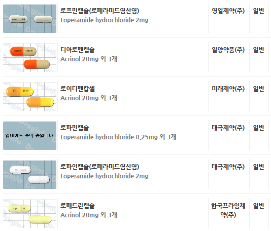 (사진설명) : 약 성분표